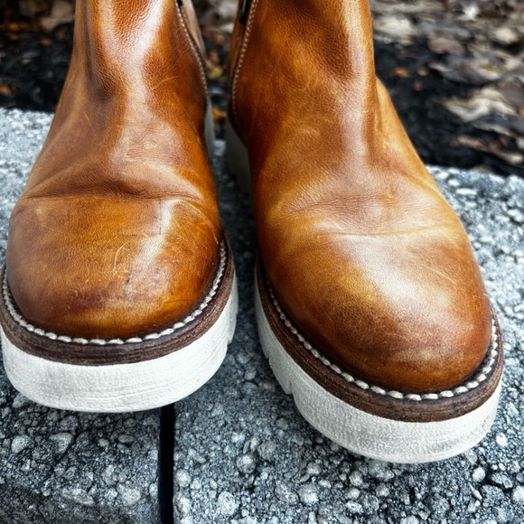 Bed Stu Lydyi platform Leather Ankle Boots Size 7 - Picture 4 of 12